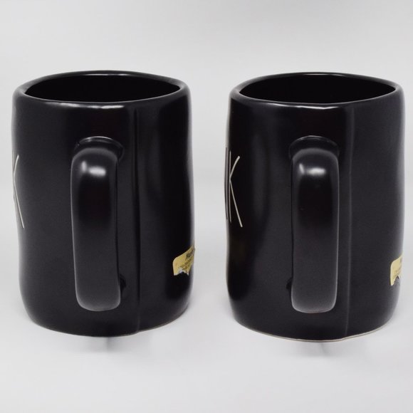 Rae Dunn Drink Mug Black & White New Cup By Magenta Halloween Set of 2 Cup - Picture 7 of 10